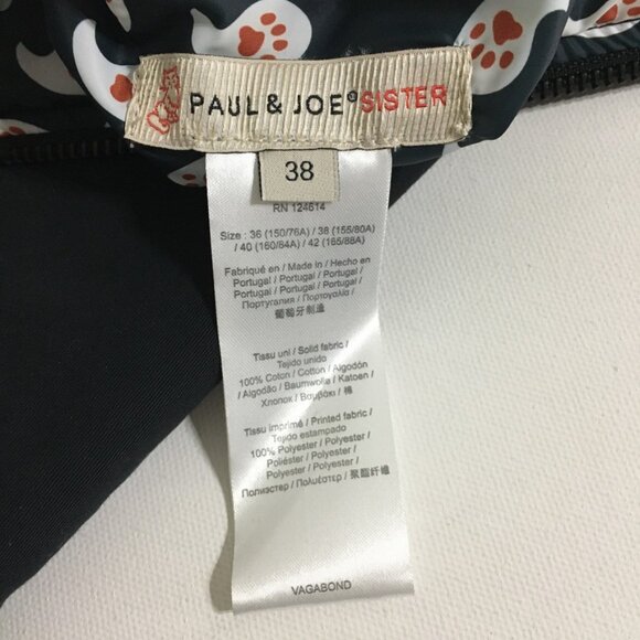 Paul & Joe Sister Reversible Hooded Jacket Zip Up Black Womens 38 - Picture 11 of 16